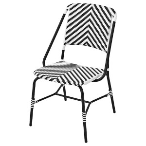 IKEA VASSHOLMEN chair, in/outdoor, black/white, Ikea Ireland | 9206MFHOX
