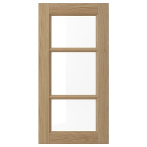 IKEA VEDHAMN glass door, oak, 15x30 in, Ikea Ireland | 0168WKNUD