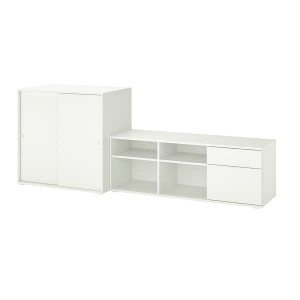 IKEA VIHALS TV/storage combination, 95 1/4x14 5/8x35 3/8 in White, Ikea Ireland | 7189PTMGL