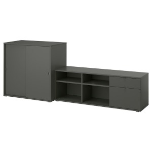 IKEA VIHALS TV/storage combination, 95 1/4x14 5/8x35 3/8 in Dark Gray, Ikea Ireland | 6134LQAKU
