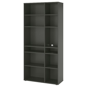 IKEA VIHALS shelving unit with 10 shelves, 37 3/8x14 5/8x78 3/4 in Dark Gray, Ikea Ireland | 9238EYKOU