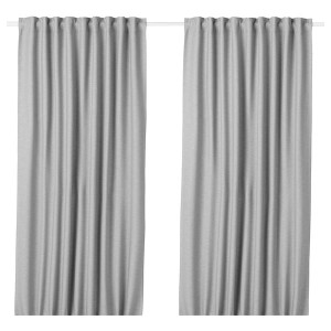 IKEA VILBORG room darkening curtains, 1 pair, 57x84 in Gray, Ikea Ireland | 5976WSYPZ