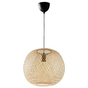 IKEA VINDÖGA pendant lamp, bamboo/handmade, 14 in, Ikea Ireland | 6143ADSGR