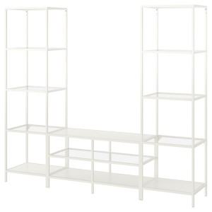IKEA VITTSJÖ TV storage combination, 79 1/2x14 1/8x68 7/8 in White / Glass, Ikea Ireland | 4290NBRGE