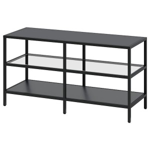 IKEA VITTSJÖ TV unit, black-brown/glass, 39 3/8x14 1/8x20 7/8 in, Ikea Ireland | 1795XLMRD