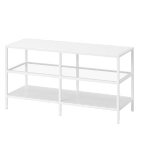 IKEA VITTSJÖ TV unit, white, glass, 39 3/8x14 1/8x20 7/8 in, Ikea Ireland | 0853OJTXF