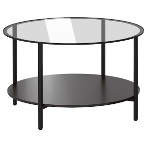IKEA VITTSJÖ coffee table, black-brown/glass, 29 1/2 in, Ikea Ireland | 8604TVSIK