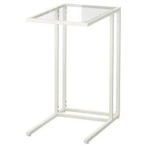 IKEA VITTSJÖ laptop stand, 13 3/4x25 5/8 in White / Glass, Ikea Ireland | 1405NVTMI