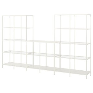 IKEA VITTSJÖ storage combination, 118 1/8x14 1/8x68 7/8 in White / Glass, Ikea Ireland | 2073WGTNM