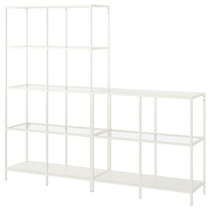 IKEA VITTSJÖ storage combination, 78 3/4x14 1/8x68 7/8 in White / Glass, Ikea Ireland | 4169ESNWM