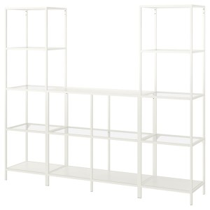 IKEA VITTSJÖ storage combination, 79 1/2x14 1/8x68 7/8 in White / Glass, Ikea Ireland | 8560YRCIM