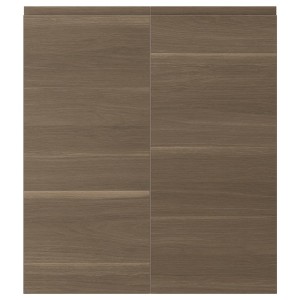 IKEA VOXTORP 2-p door/corner base cabinet set, right-handed, walnut effect, 13x30 in, Ikea Ireland | 9510EORIB