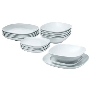 IKEA VÄRDERA 18-piece dinnerware set, white, Ikea Ireland | 1375EJNFH
