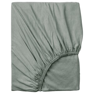 IKEA VÅRVIAL fitted sheet for twin daybed, Twin Gray / Green, Ikea Ireland | 8542WAOCT