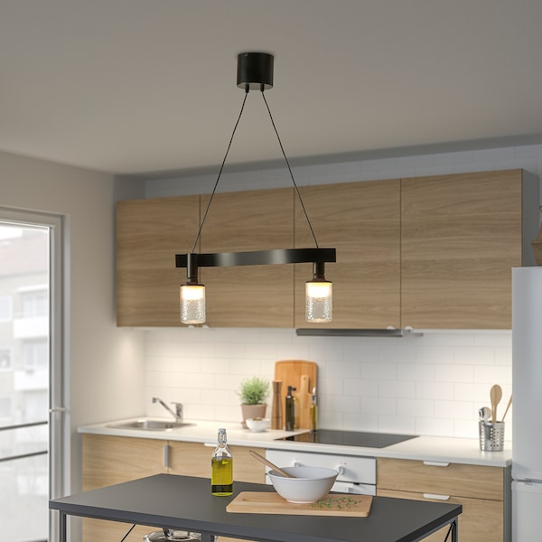 IKEA ACKJA pendant lamp, wave shaped/black, 24 in, Ikea Ireland | 1274MHOCJ
