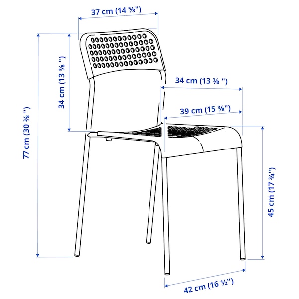 IKEA ADDE chair White, Ikea Ireland | 5916YLCFX