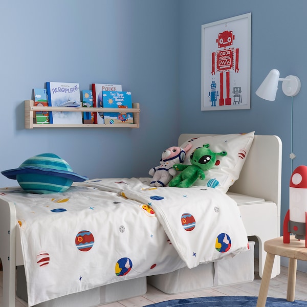 IKEA AFTONSPARV duvet cover and pillowcase(s), space, Twin Multicolor, Ikea Ireland | 8241HWZEN