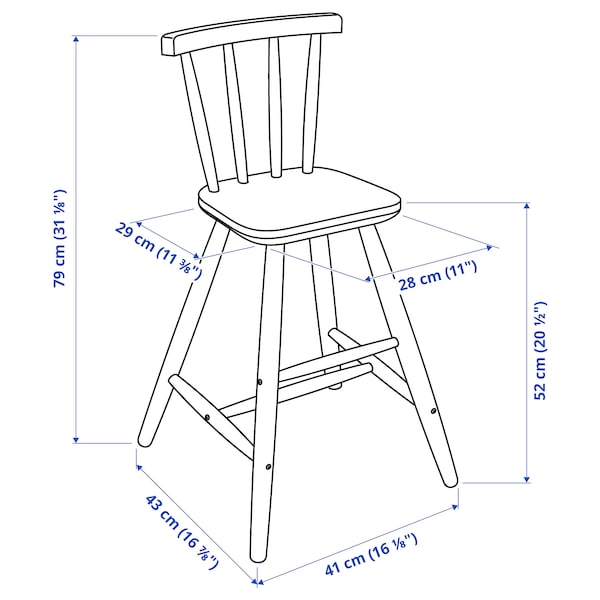 IKEA AGAM junior chair Black, Ikea Ireland | 0946ZINTC