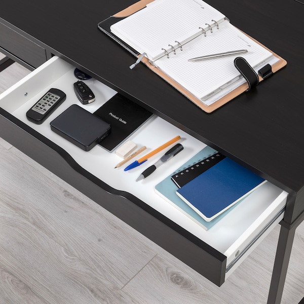 IKEA ALEX desk, 39 3/8x18 7/8 in Black / Brown, Ikea Ireland | 5392YQKHF