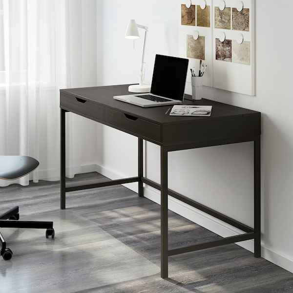 IKEA ALEX desk, 39 3/8x18 7/8 in Black / Brown, Ikea Ireland | 5392YQKHF