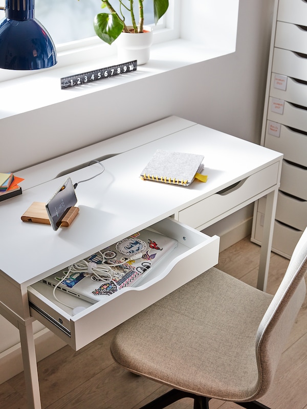 IKEA ALEX desk, 39 3/8x18 7/8 in White, Ikea Ireland | 7038XITDG