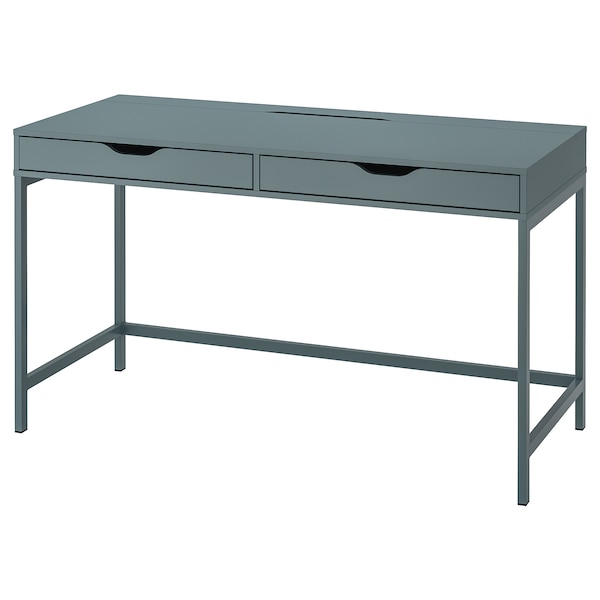 IKEA ALEX desk, 52x22 7/8 in Gray / Turquoise, Ikea Ireland | 3517QWFBV