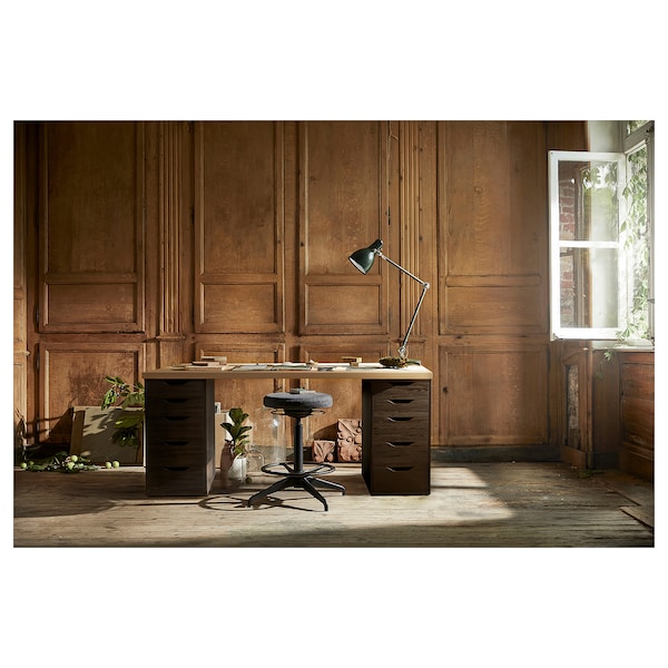 IKEA ALEX drawer unit, 14 1/8x27 1/2 in Black / Brown, Ikea Ireland | 9607HQUOD