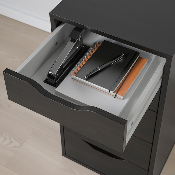IKEA ALEX drawer unit, 14 1/8x27 1/2 in Black / Brown, Ikea Ireland | 9607HQUOD