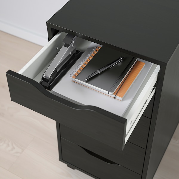 IKEA ALEX drawer unit on casters, 14 1/8x29 7/8 in Black / Brown, Ikea Ireland | 2154ZGAPE