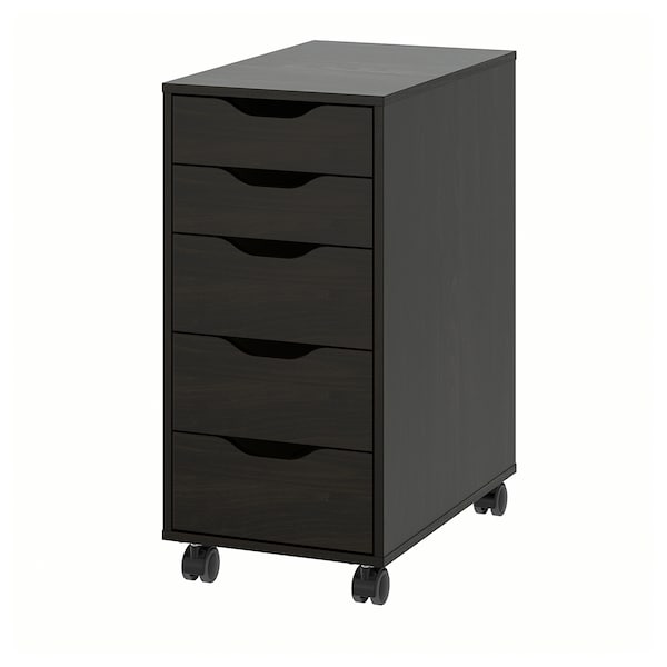 IKEA ALEX drawer unit on casters, 14 1/8x29 7/8 in Black / Brown, Ikea Ireland | 2154ZGAPE