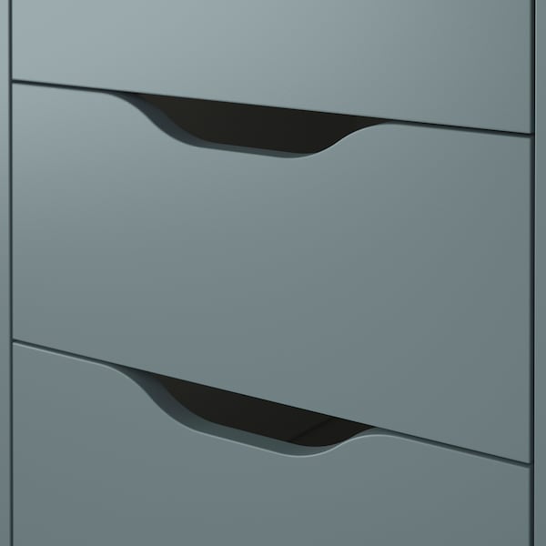 IKEA ALEX drawer unit on casters, 14 1/8x29 7/8 in Gray / Turquoise / Black, Ikea Ireland | 8731WSMCD