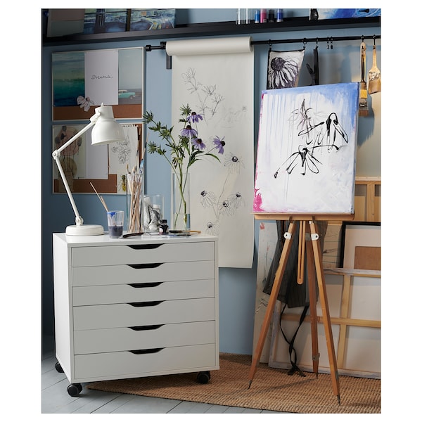 IKEA ALEX drawer unit on casters, 26 3/8x26 in White, Ikea Ireland | 4160QUGLF