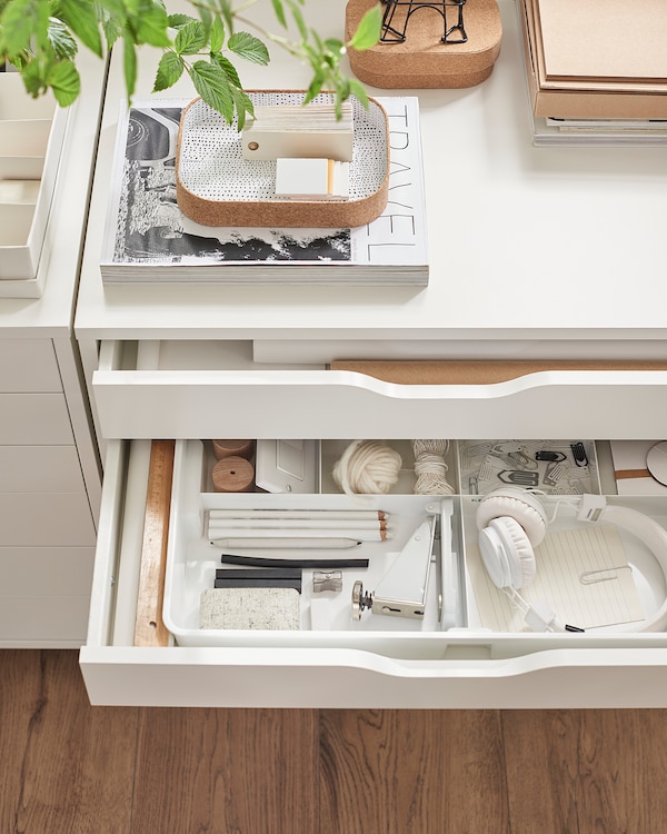 IKEA ALEX drawer unit on casters, 26 3/8x26 in White, Ikea Ireland | 4160QUGLF