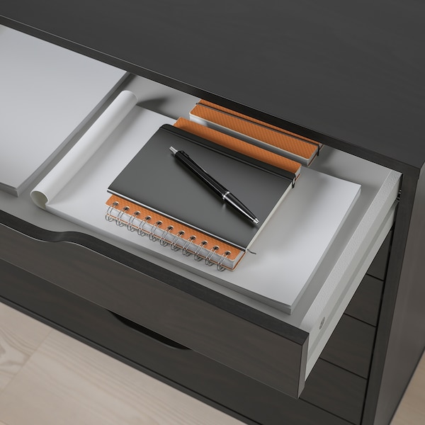 IKEA ALEX drawer unit on casters, 26 3/8x26 in Black / Brown, Ikea Ireland | 4531XSPBM
