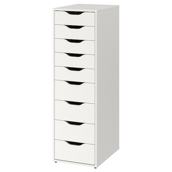 IKEA ALEX drawer unit with 9 drawers, 14 1/8x45 5/8 in White, Ikea Ireland | 3974BDCJR