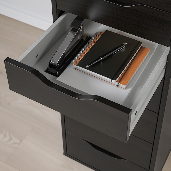 IKEA ALEX drawer unit with 9 drawers, 14 1/8x45 5/8 in Black / Brown, Ikea Ireland | 9628NVZDE