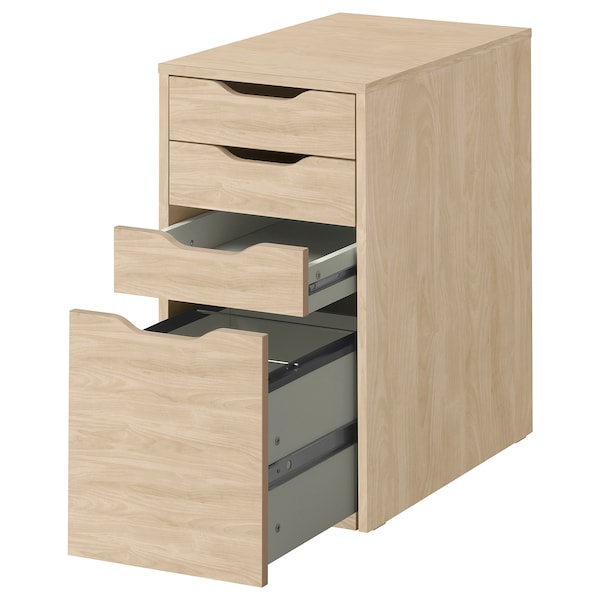 IKEA ALEX drawer unit/drop file storage, 14 1/8x27 1/2 in White Stained / Oak Effect, Ikea Ireland | 2816JNIOU