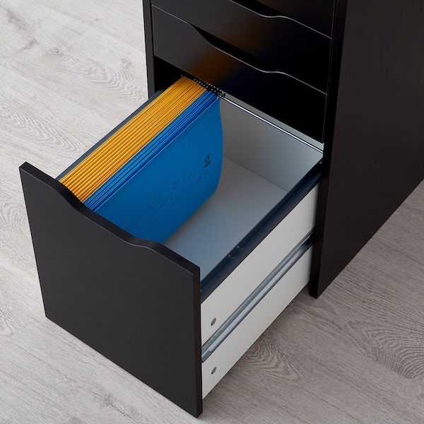 IKEA ALEX drawer unit/drop file storage, 14 1/8x27 1/2 in Black / Brown, Ikea Ireland | 6105JVXGR