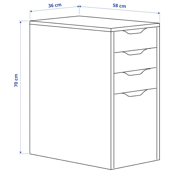 IKEA ALEX drawer unit/drop file storage, 14 1/8x27 1/2 in Black / Brown, Ikea Ireland | 6105JVXGR