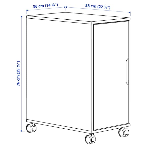 IKEA ALEX storage unit on casters, 14 1/8x29 7/8 in Black Brown / Black, Ikea Ireland | 3109YGQJF