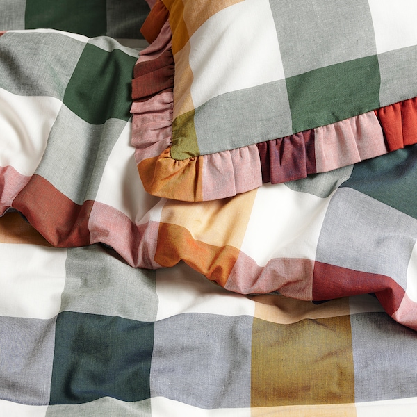 IKEA ALHÄNGEMAL duvet cover and pillowcase(s), Full/Queen (Double/Queen) Multicolor, Ikea Ireland | 0239ZLVUO