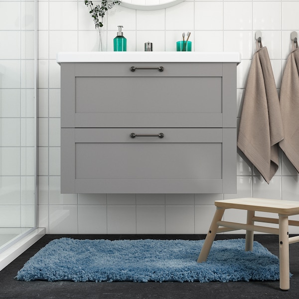 IKEA ALMTJÄRN bath mat, 24x35 in Blue, Ikea Ireland | 3147HMNXJ