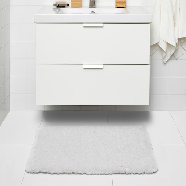 IKEA ALMTJÄRN bath mat, 24x35 in White, Ikea Ireland | 1549LOHTG