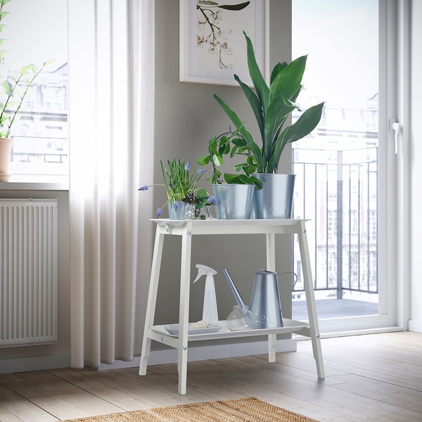 IKEA ALPVIDE plant stand, white, 24 ¾ in, Ikea Ireland | 8249XNAFL