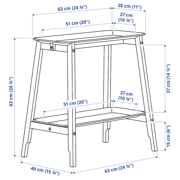 IKEA ALPVIDE plant stand, white, 24 ¾ in, Ikea Ireland | 8249XNAFL
