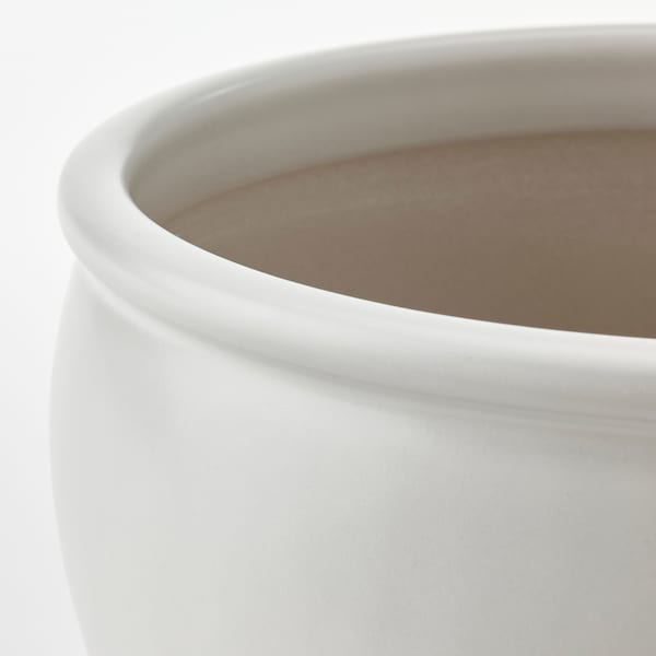 IKEA AMBRARÖNN plant pot, indoor/outdoor/white, 6 in, Ikea Ireland | 4573SOEDU