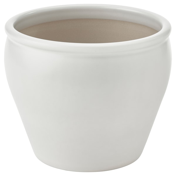 IKEA AMBRARÖNN plant pot, indoor/outdoor/white, 6 in, Ikea Ireland | 4573SOEDU