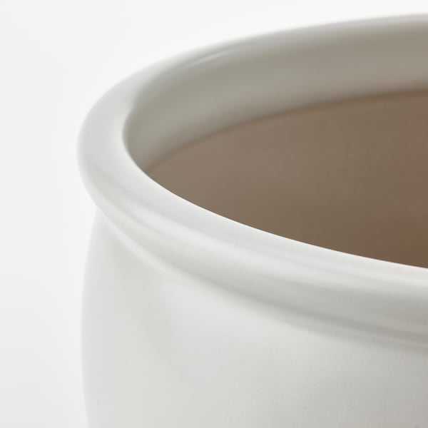 IKEA AMBRARÖNN plant pot, indoor/outdoor/white, 7 ½ in, Ikea Ireland | 2769JTFEQ