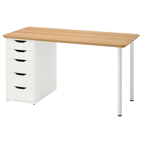 IKEA ANFALLARE / ALEX desk, 55 1/8x25 5/8 in White, Ikea Ireland | 7860RXBPM