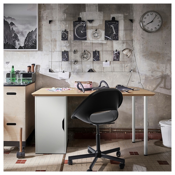IKEA ANFALLARE / ALEX desk, bamboo/white, 55 1/8x25 5/8 in, Ikea Ireland | 7613HRPXB